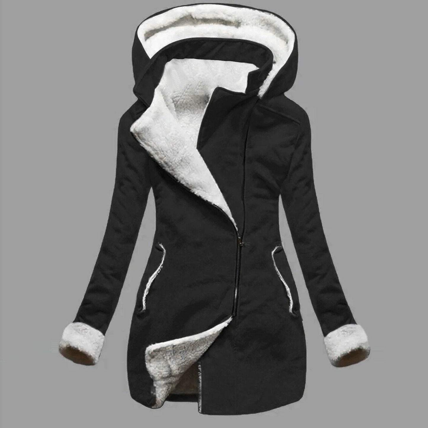 Amelia - Kapuzenjacke mit Reißverschlusstaschen für Frauen