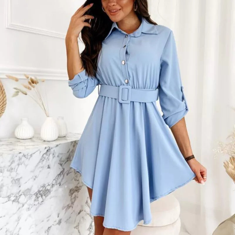 Faye - Kurzes Kleid mit Knopfverschluss