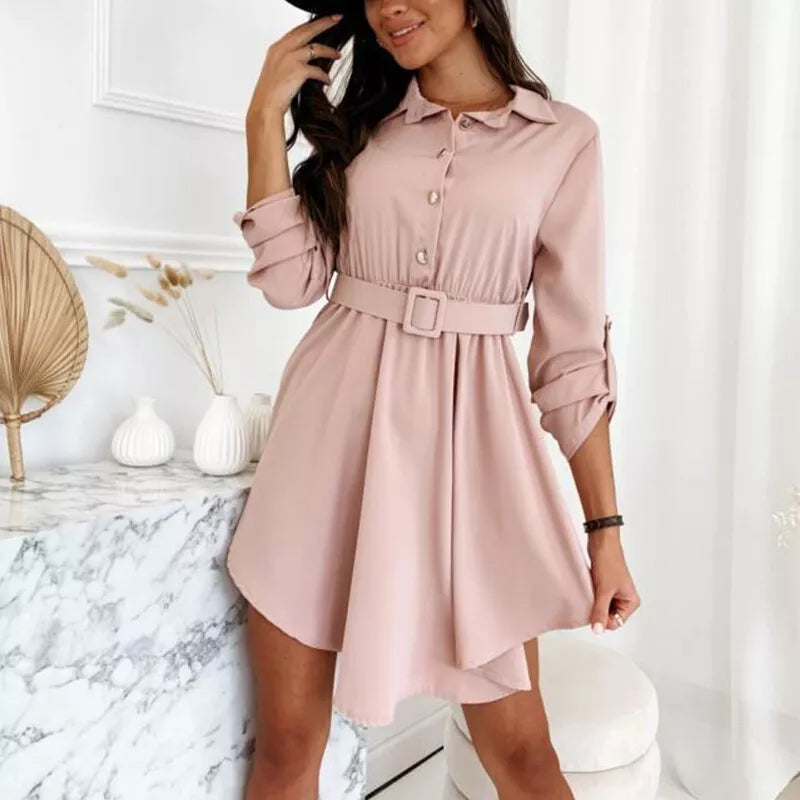 Faye - Kurzes Kleid mit Knopfverschluss