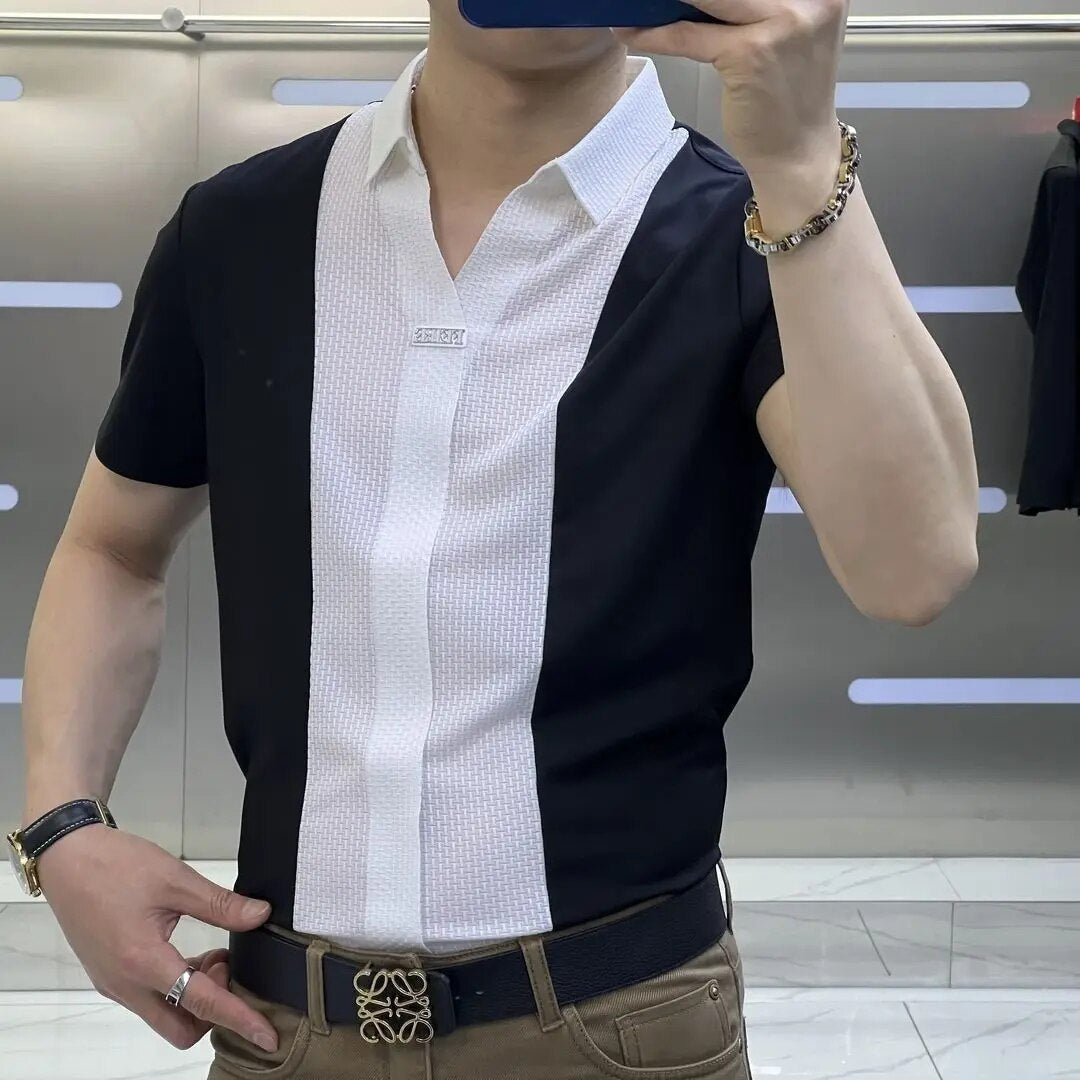 Adam | Polo-neck Business Casual Hemd