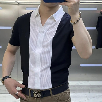 Adam | Polo-neck Business Casual Hemd