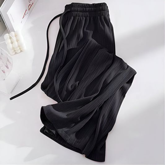 Chrysanthe | Kühle und leichte Hose mit hoher Taille und weitem Bein