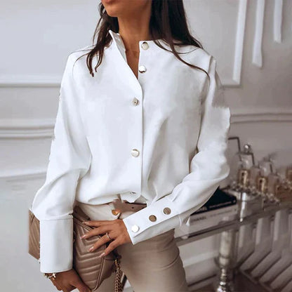 Weronika Bluse | Langarm-Knotenbluse