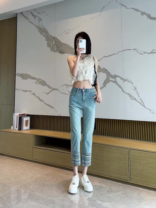 schicke hohe Hose für Damen