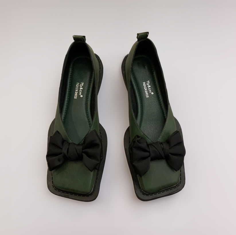 Quadratische Zehe Flacher Mund Slipper für Frauen Loafers