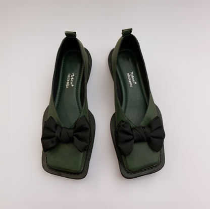 Quadratische Zehe Flacher Mund Slipper für Frauen Loafers