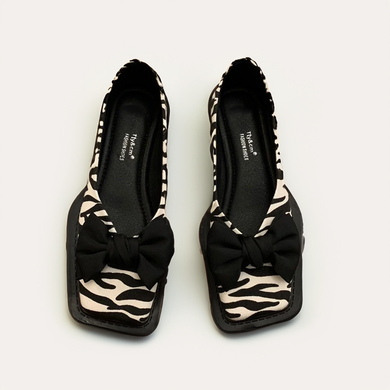 Quadratische Zehe Flacher Mund Slipper für Frauen Loafers