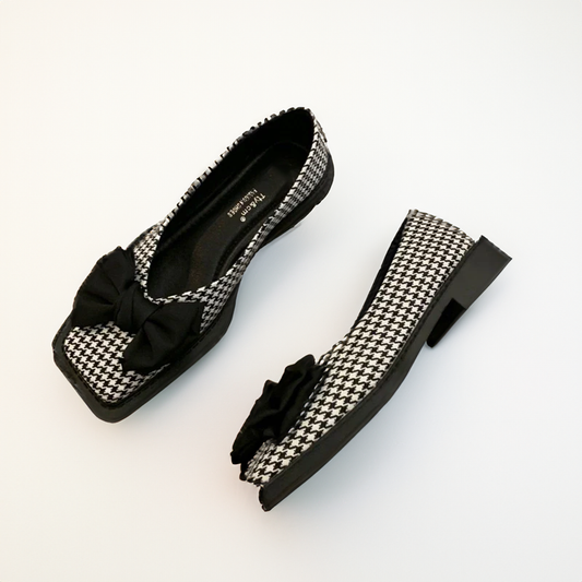 Quadratische Zehe Flacher Mund Slipper für Frauen Loafers