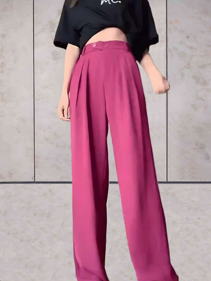 Margaux - Schlichte Hose mit hoher Taille, weitem Bein und Taschen