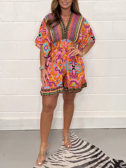 Charise - Boho Jumpsuits Orange