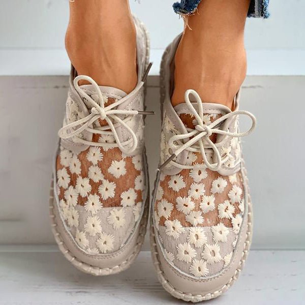 Fleurine - Bequeme Sneakers mit Stickerei