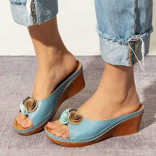 Ximena® | Bequeme Blumen-Sandalen aus Leder