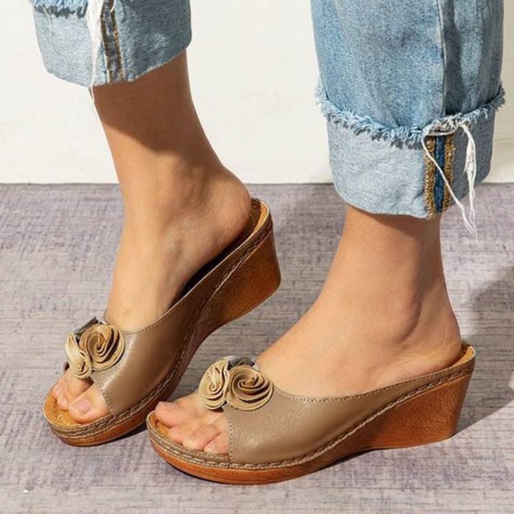 Ximena® | Bequeme Blumen-Sandalen aus Leder