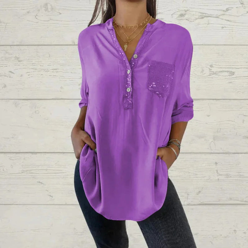 Abenis - Glamouröses Pailletten-Top für Frauen