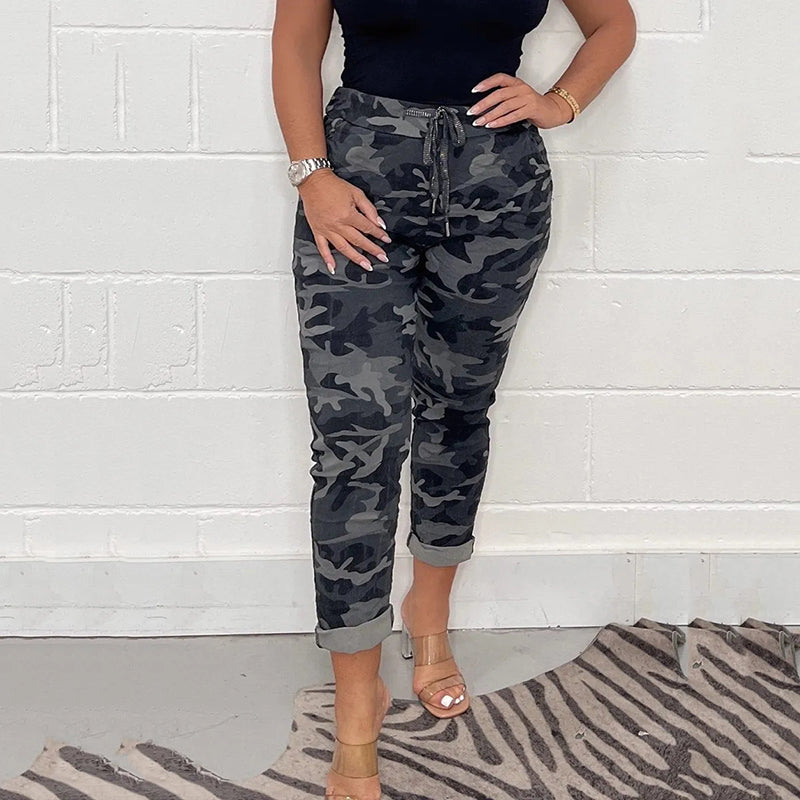 Junita - Trendige bedruckte Hose für Frauen
