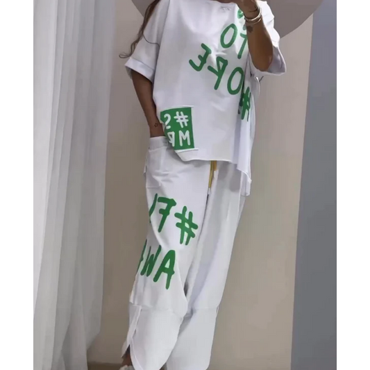 Michiyo - Freizeit-T-Shirt und Hosen-Set