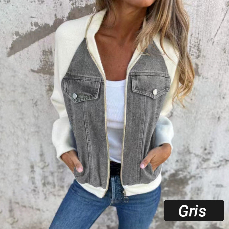 Julitta - Jeansjacke mit Patchwork