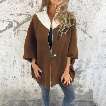 Flordelis - Stylische Jacke mit hohem Halsausschnitt für Frauen