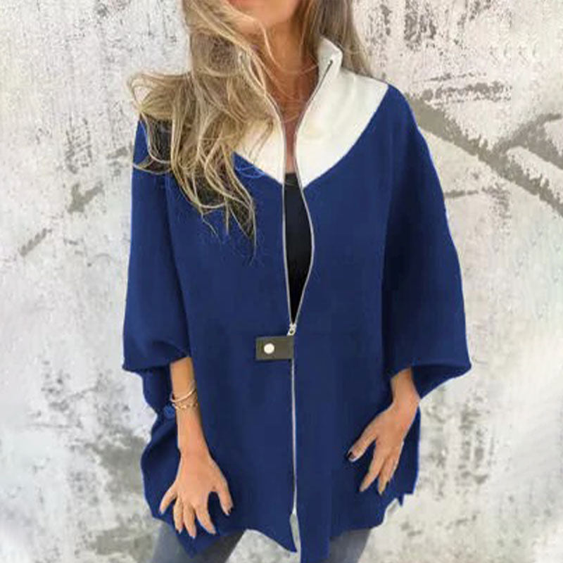 Flordelis - Stylische Jacke mit hohem Halsausschnitt für Frauen