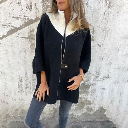 Flordelis - Stylische Jacke mit hohem Halsausschnitt für Frauen