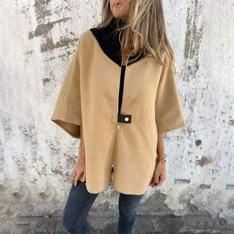 Flordelis - Stylische Jacke mit hohem Halsausschnitt für Frauen