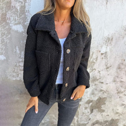Yohana - Warme Jacke mit Kragen für Frauen