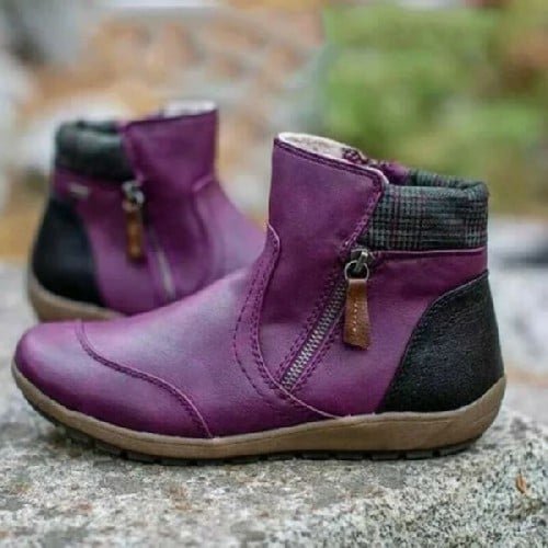 Hermina - Klassische Reißverschluss-Stiefel für Frauen