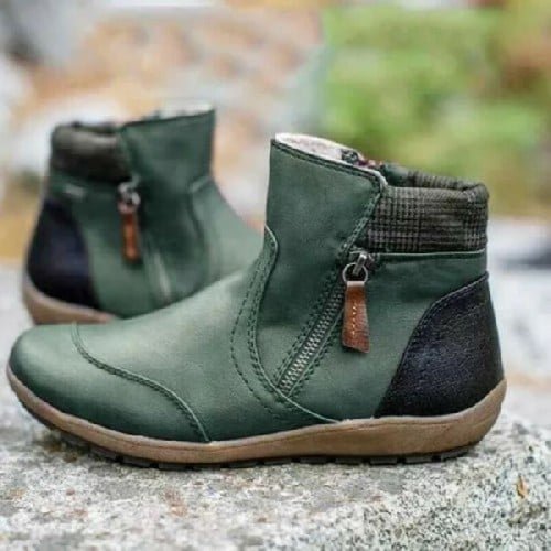 Hermina - Klassische Reißverschluss-Stiefel für Frauen