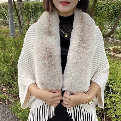 Warmer Winterponcho für Damen