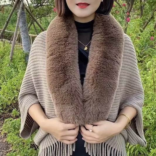 Warmer Winterponcho für Damen