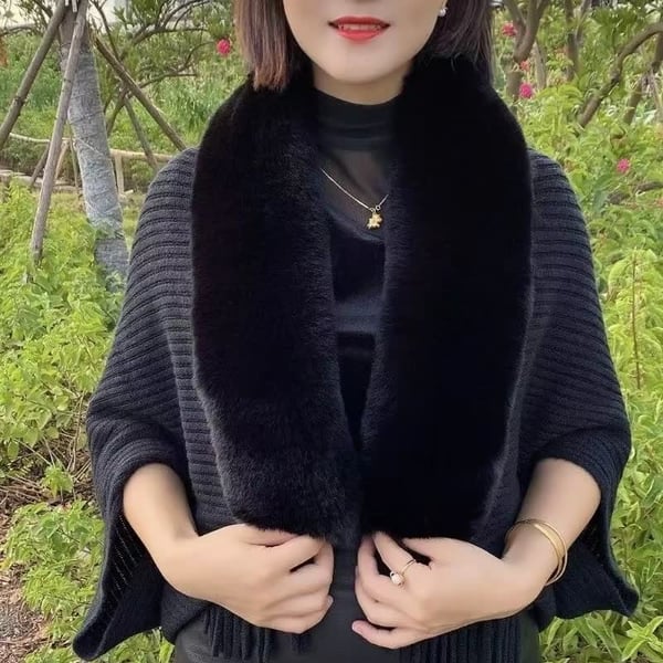 Warmer Winterponcho für Damen