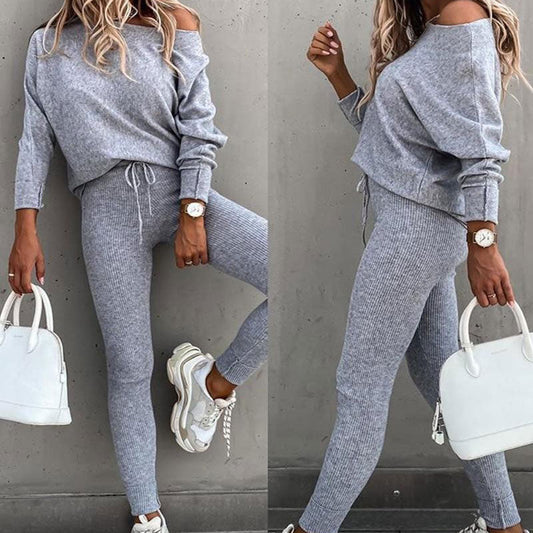 Sabrinia - Bequemes Off-Shoulder-Set für Frauen