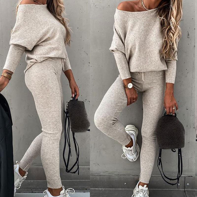Sabrinia - Bequemes Off-Shoulder-Set für Frauen