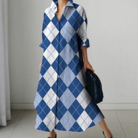 Madeline - Bedrucktes Kleid für Frauen