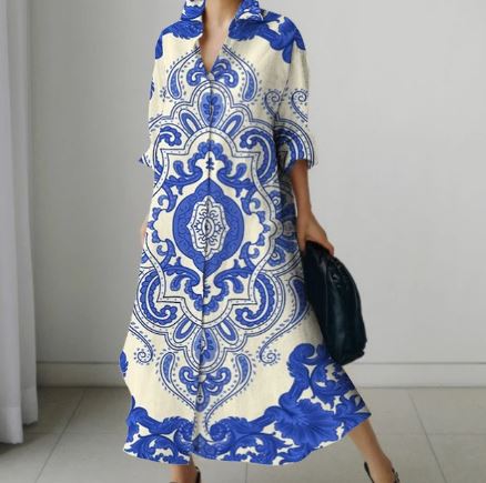 Mallory - Bedrucktes Kleid für Frauen