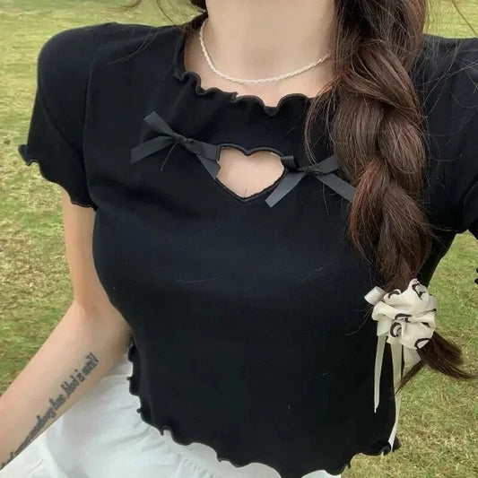Nela - Ausgehöhltes Crop-Top für Frauen