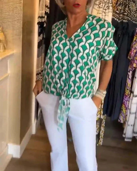 Glynis - Elegantes Oberteil mit V-Ausschnitt für Frauen