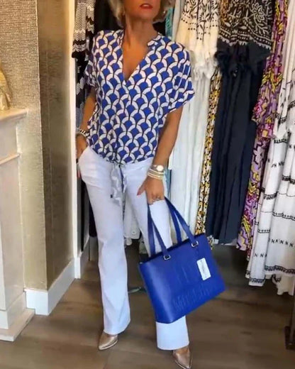 Glynis - Elegantes Oberteil mit V-Ausschnitt für Frauen