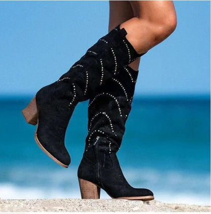 Célina - Elegante kniehohe Stiefeletten mit Chic