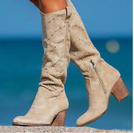 Célina - Elegante kniehohe Stiefeletten mit Chic