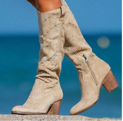 Célina - Elegante kniehohe Stiefeletten mit Chic