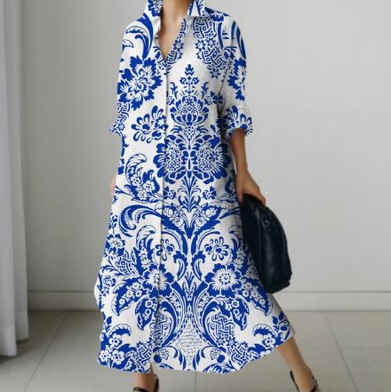 Madeline - Bedrucktes Kleid für Frauen