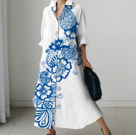 Mallory - Bedrucktes Kleid für Frauen