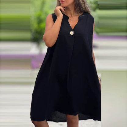 Matilda - ärmelloses Midikleid mit V-Ausschnitt