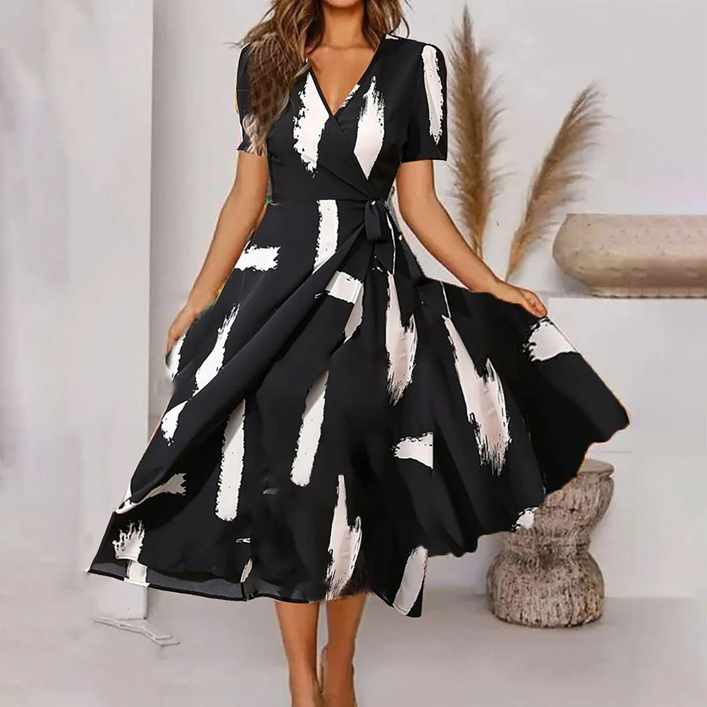 Muriel - Maxikleid für Frauen mit Vintage-Print