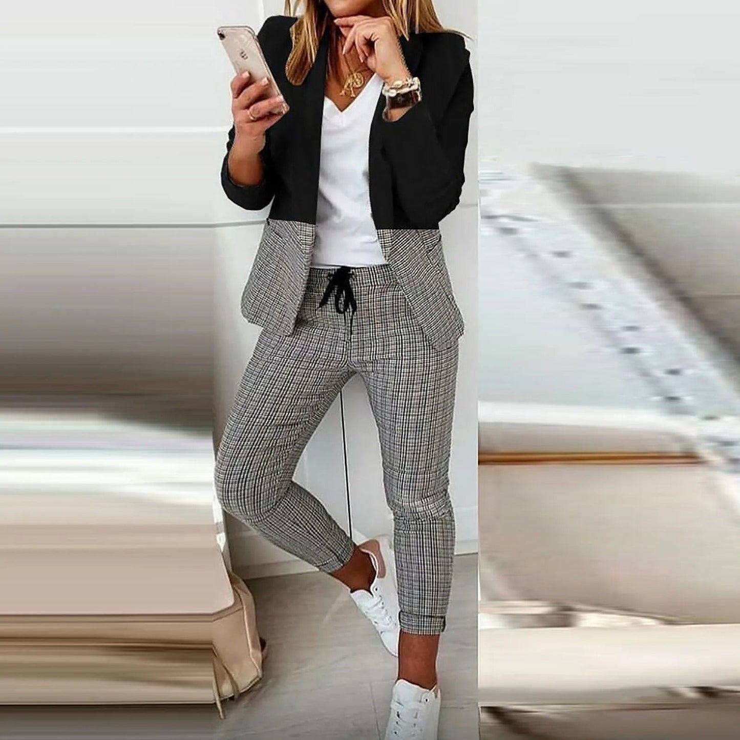 Diana - Langärmeliger Blazer und Hose