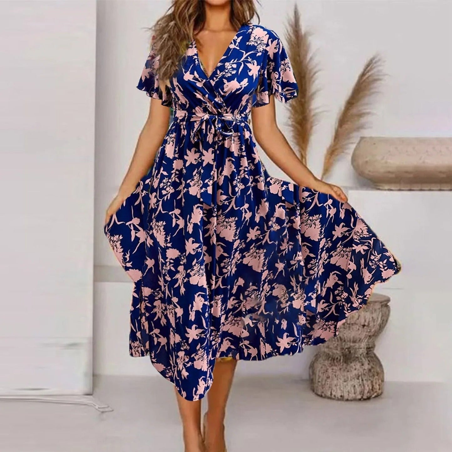 Muriel - Maxikleid für Frauen mit Vintage-Print