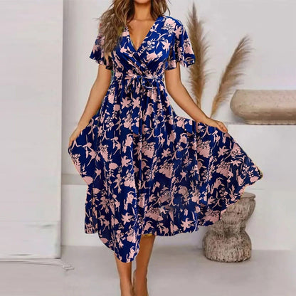 Muriel - Maxikleid für Frauen mit Vintage-Print