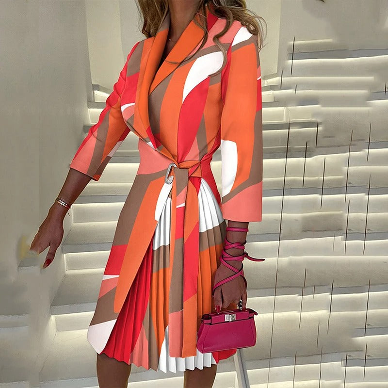 Alma - Elegantes Plisseekleid