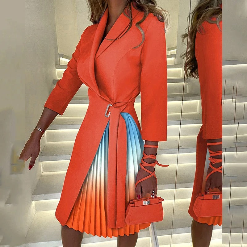 Alma - Elegantes Plisseekleid